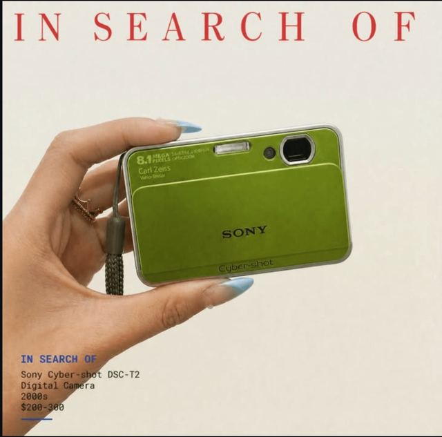 ISO campaign frame: Sony Cyber-shot DSC-T2 digital camera.