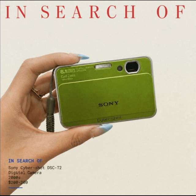 ISO campaign frame: Sony Cyber-shot DSC-T2 digital camera.